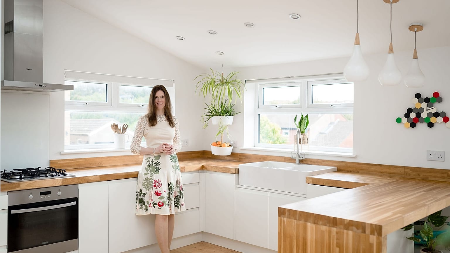 Amy in her kitchen