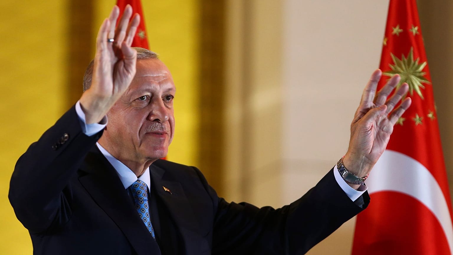 اردوغان در آنکارا به تاریخ ۲۸ مه ۲۰۲۳