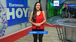 Lucía Riera presenta el informativo diario Euronews Hoy