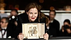Justine Triet with her Palme d'Or for 'Anatomy of a Fall'