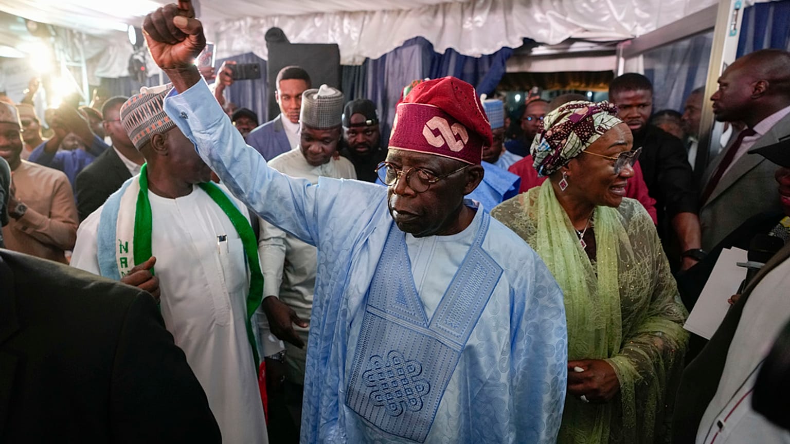 Bola Tinubu am 1. März 2023 in Abuja nach seinem Wahlsieg
