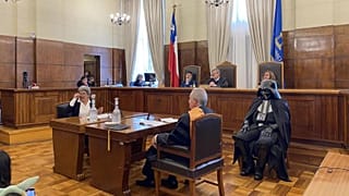 Darth Vader appears before the Valparaiso Court of Appeal in Chile on Heritage Day - 28 May 2023