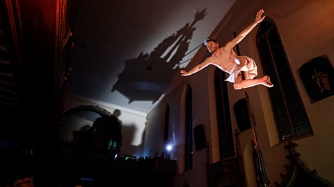 Венсан Гробельни во время репетиций