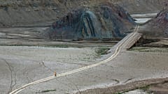 View of La Baells reservoir in Berga, about 112 km north of Barcelona. Spain, Sunday, March 26, 2023. 