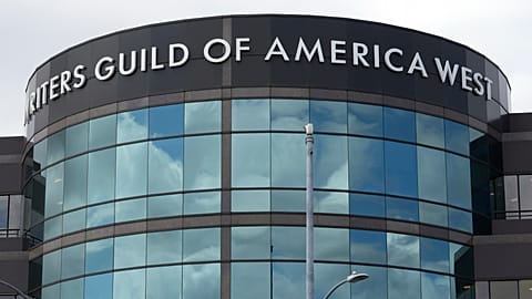 The Writers Guild of America West, WGA headquarters are seen in Los Angeles Tuesday, May 2, 2023. 
