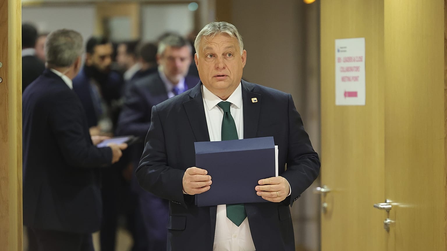 Orbán Viktor magyar miniszterelnök egy 2022 decemberi uniós csúcson