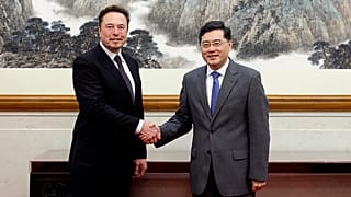 Tesla-Chef Elon Musk und Chinas Außenminister Qin Gang
