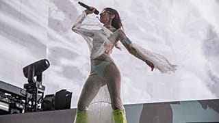 Caroline Polachek performs at the Coachella Music & Arts Festival at the Empire Polo Club on Saturday, April 16, 2022