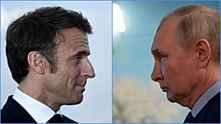 Emmanuel Macron és Vlagyimir Putyin