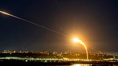 Die ukrainische Luftabwehr fängt bei einem russischen Luftangriff auf die ukrainische Hauptstadt Kiew am 30. Mai 2023 eine Shahed-Drohne ab.