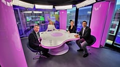 Host Méabh Mc Mahon with European Court of Auditors President Tony Murphy, Vlad Gheorghe and Lise Witteman