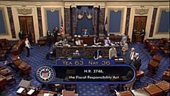 Finale Abstimmung im US. Senat über das Gesetz zur Anhebung der Schuldenobergrenze, 1. Juni 2023