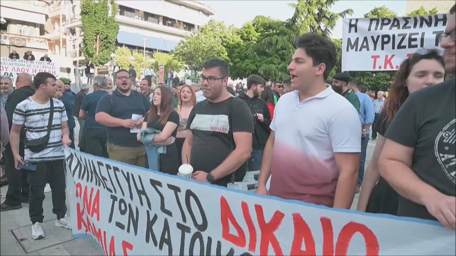 Los manifestantes contra el parque fotovoltaico