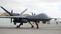 Az amerikai légierő MQ-9-es drónja a kandahári légibázison 2018-ban