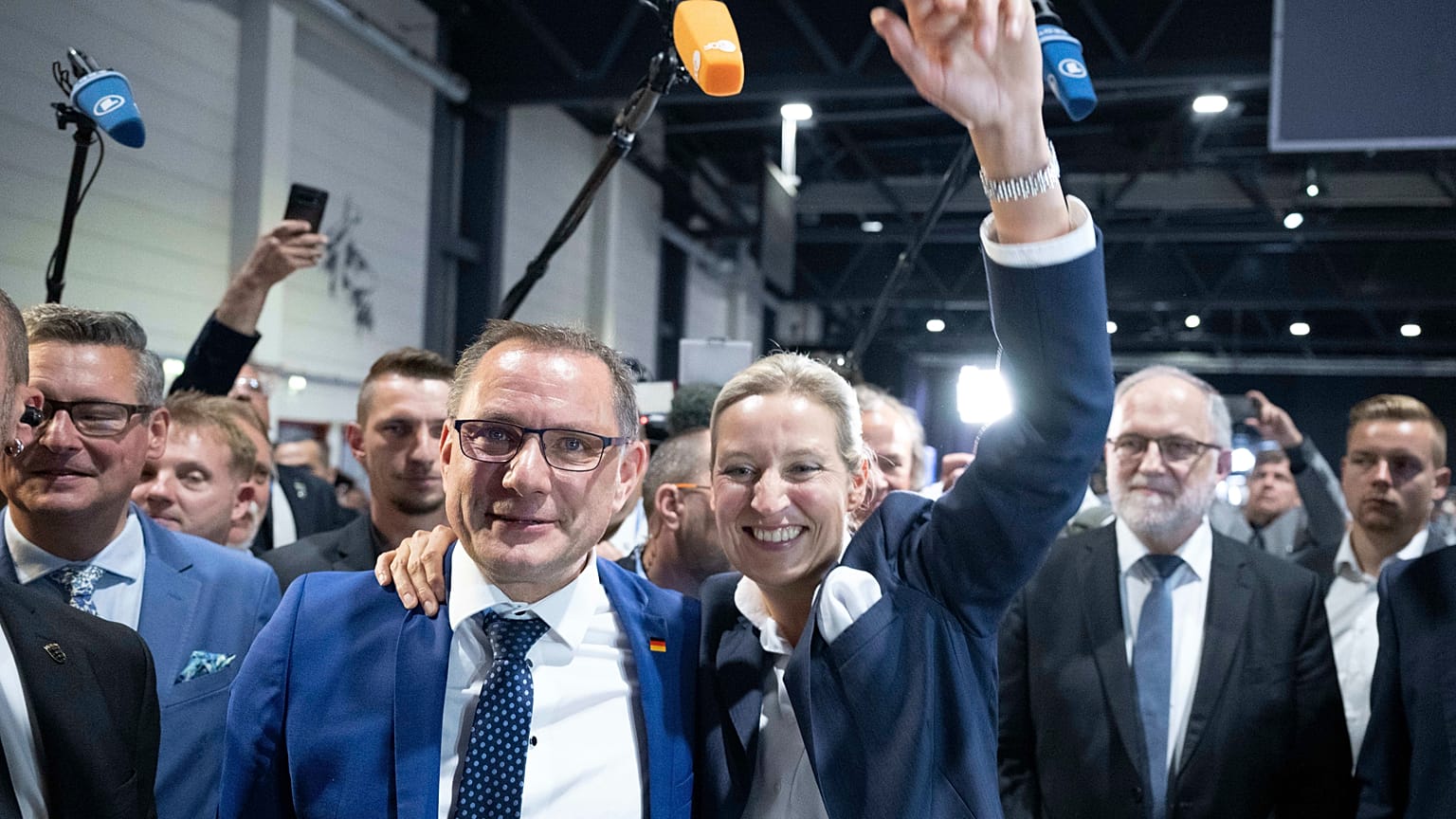 Tino Chrupalla és Alice Weidel, az Alternatíva Németország párt vezetői
