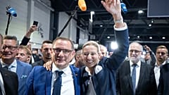 Tino Chrupalla és Alice Weidel, az Alternatíva Németország párt vezetői