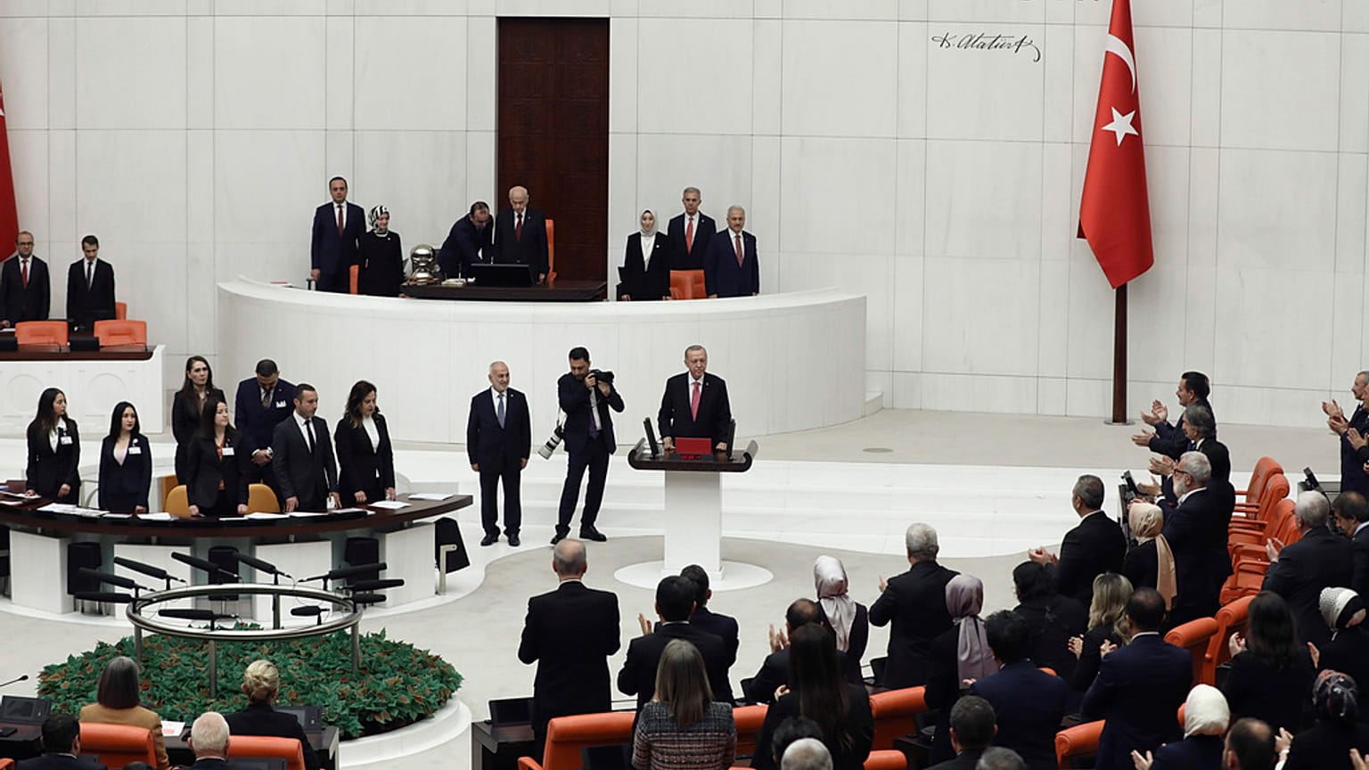 أردوغان خلال قسم اليمين