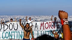 Eine der Hauptfiguren des Protestes: Indigenen-Anführer Thiago Karai Djekupe am 4. Mai 2023