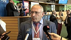 Деятель российской оппозиции Михаил Ходорковский в Брюсселе 