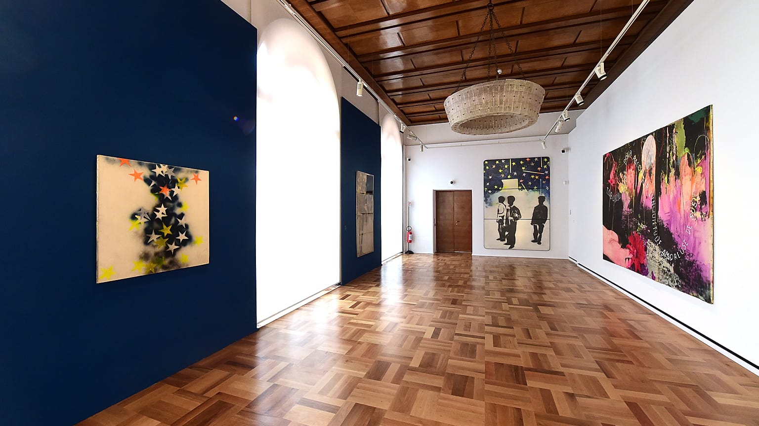 A view of the Schifano retrospective in Naples