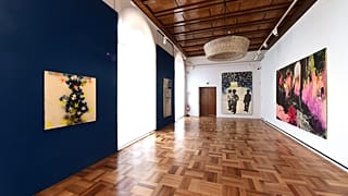 A view of the Schifano retrospective in Naples