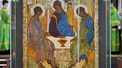 Die Dreifaltigkeitsikone von Andrei Rubljow