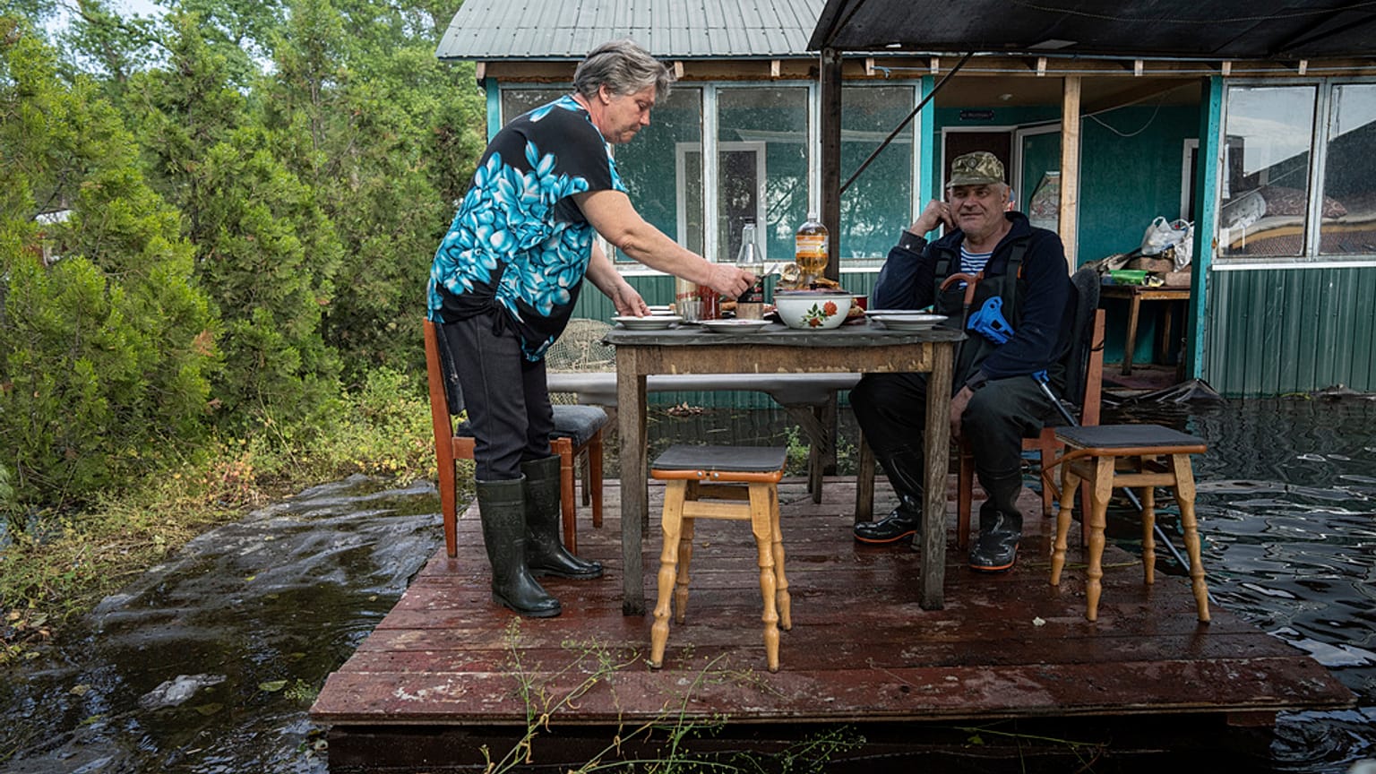 Már a reggeli sem nyugod Lisohirkában - emelkedik a Dnyeper vízszintje