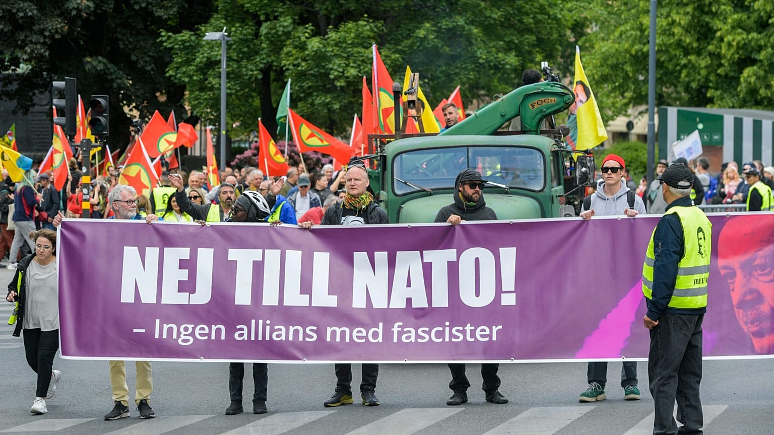 İsveç'te hafta sonu ülkenin NATO üyeliğine karşı gösteri düzenlenmişti