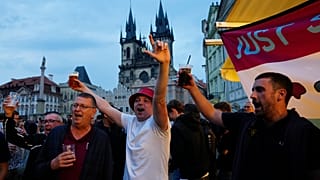 Des supporters à Prague