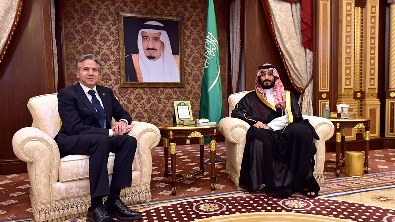 بلينكن خلال اللقاء مع بن سلمان