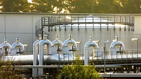 The Nord Stream 1 Baltic Sea pipeline and the transfer station of the OPAL gas pipeline, the Baltic Sea Pipeline Link, in Lubmin, Germany, on July 21, 2022.