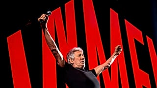 Roger Waters on stage in Hamburg, Germany (May 2023) for his "This Is Not A Drill" tour