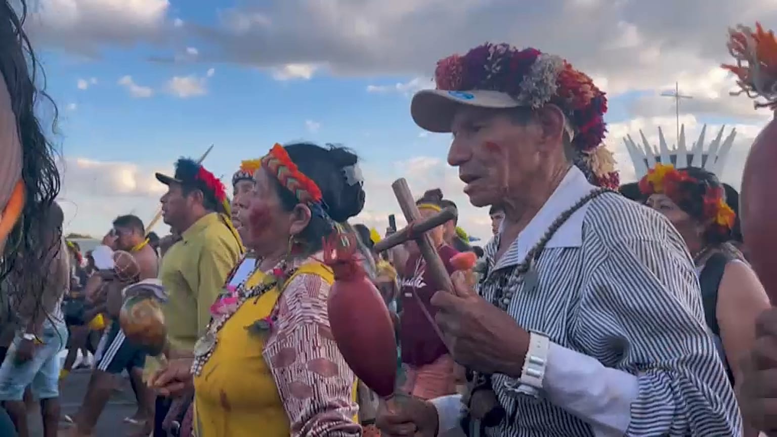 Manifestation d'indigènes à Brasilia, au Brésil, mardi 7 juin 2023.