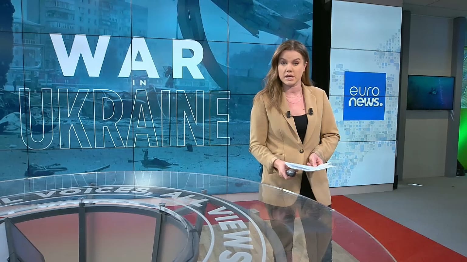 Саша Вакулина в студии Euronews