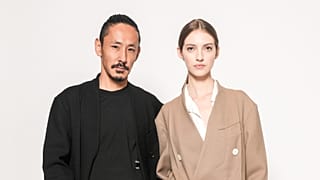 Setchu's Satoshi Kuwata poses with a model
