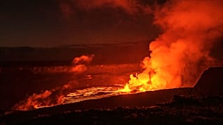 Il vulcano in attività