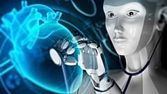 Yapay zeka robotu bir doktor (temsili)