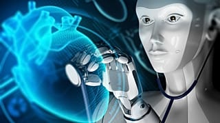 Yapay zeka robotu bir doktor (temsili)