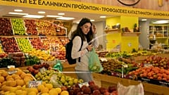 Yunanistan'da bir market