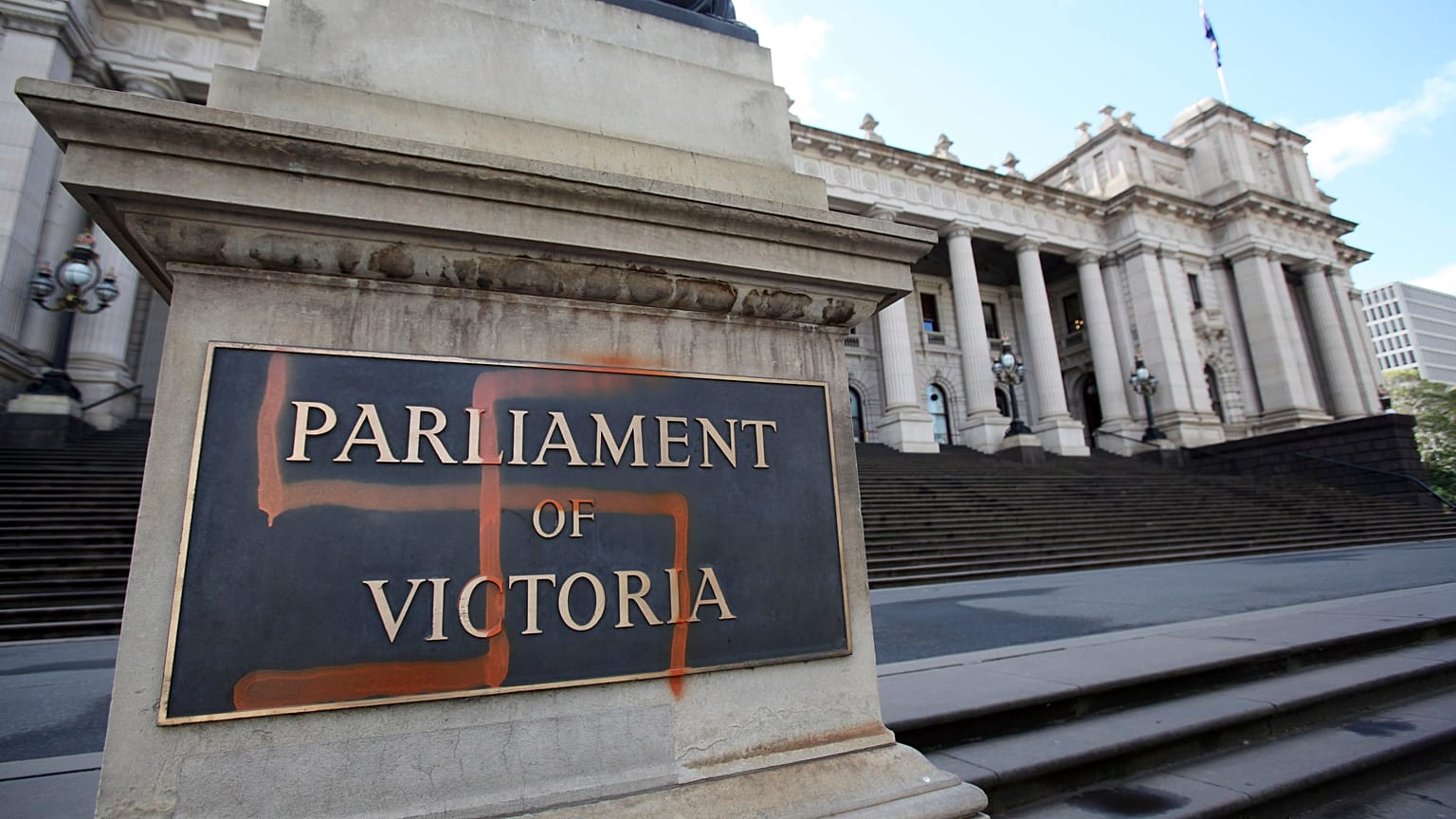 The law would include a penalty for people displaying Nazi symbols of up to a year in prison