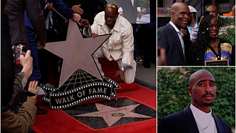 US rapper Tupac Shakur got posthumous star on the Hollywood Walk of Fame.