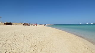 A beach near Hurghada on the Red Sea.