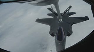 A NATO fighter jet refuels over the Arctic, June 6, 2023