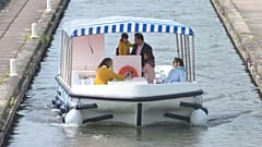 The hydrogen-powered boat is almost completely silent