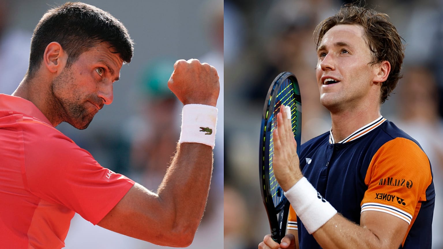 Novak Djokovic et Casper Ruud