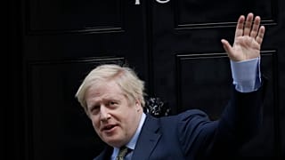 Britain's Prime Minister Boris Johnson returns to 10 Downing Street after meeting with Queen Elizabeth II at Buckingham Palace, London, on Friday, Dec. 13, 2019.