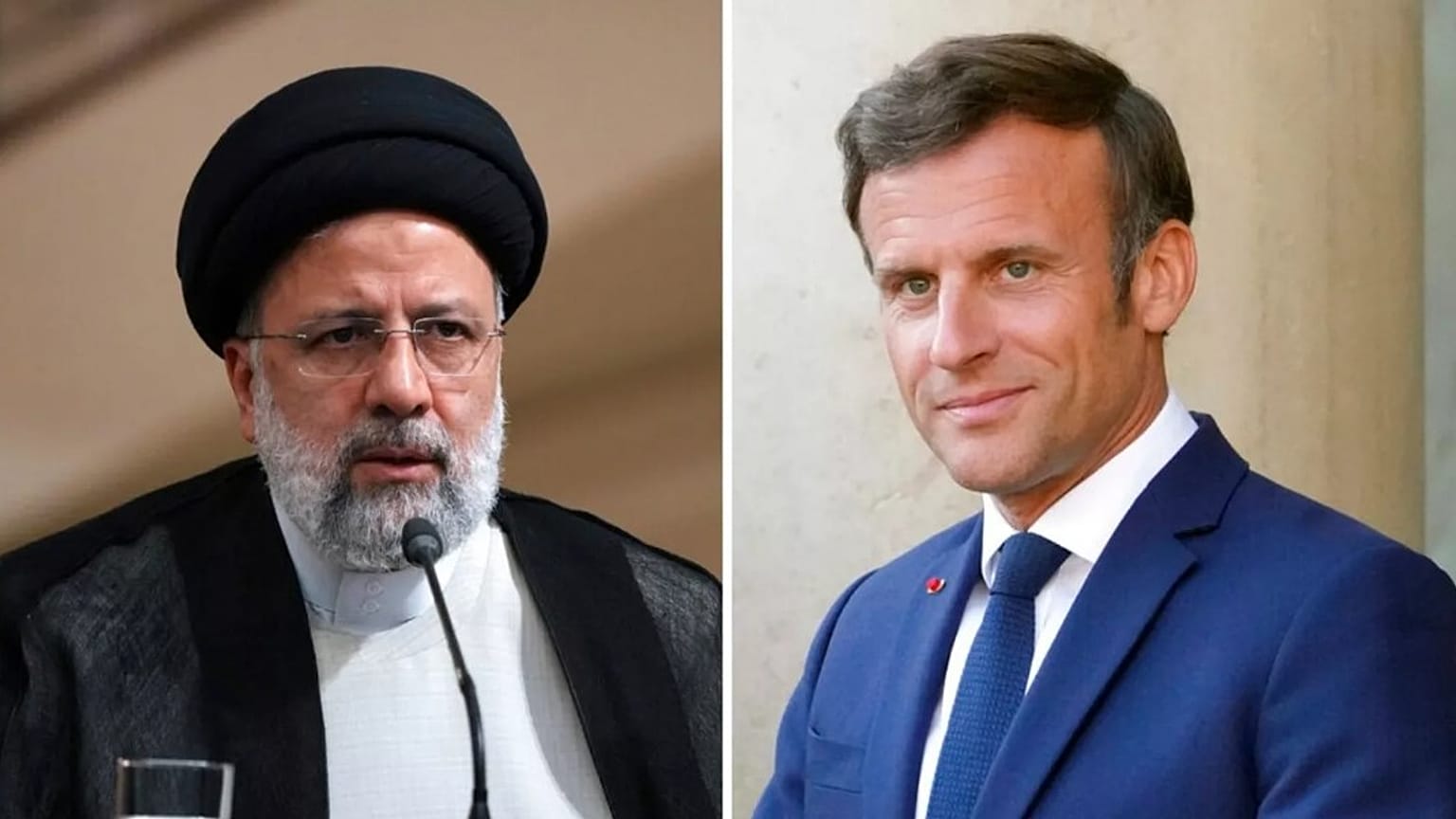 امانوئل ماکرون و ابراهیم رئیسی