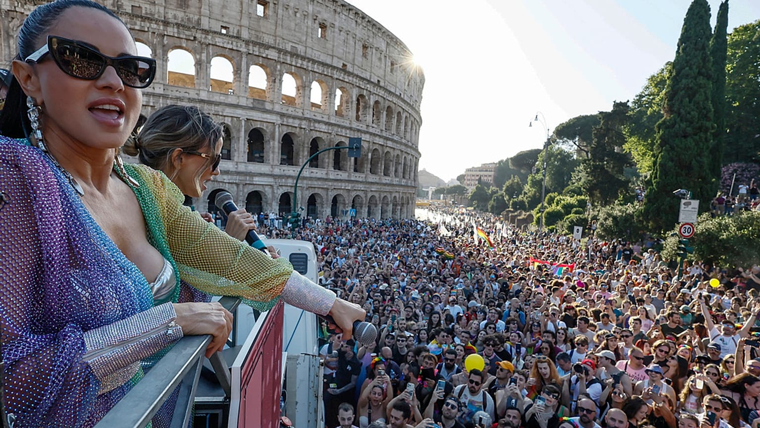 Marche des fiertés de Rome, le 10 juin 2023, Italie