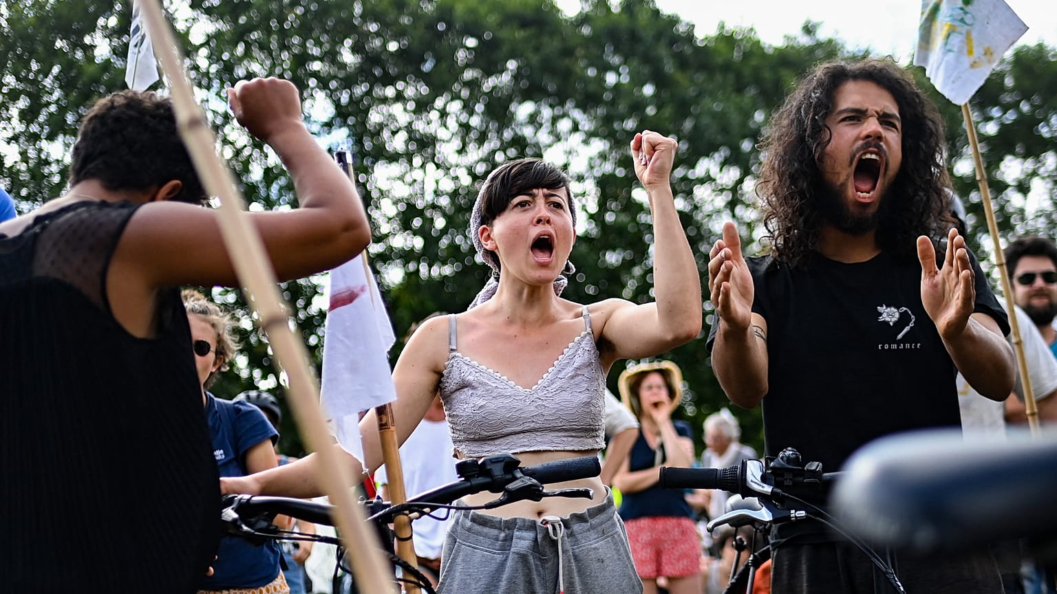 Imagen de la protesta. 