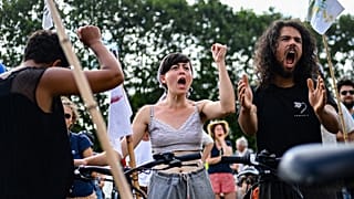 Imagen de la protesta. 